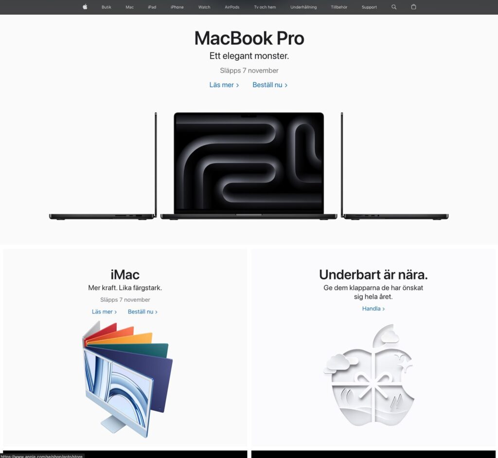 Apple webb design