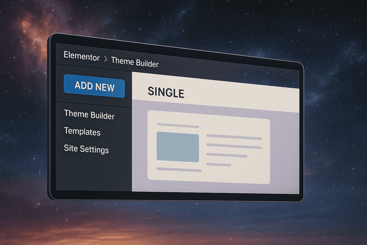 Theme Builder för alla sidtyper